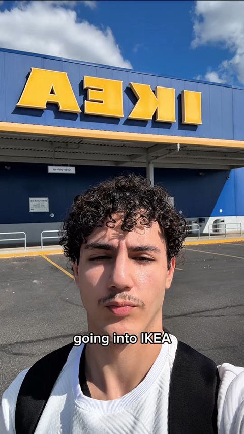 Wesam outside an IKEA store